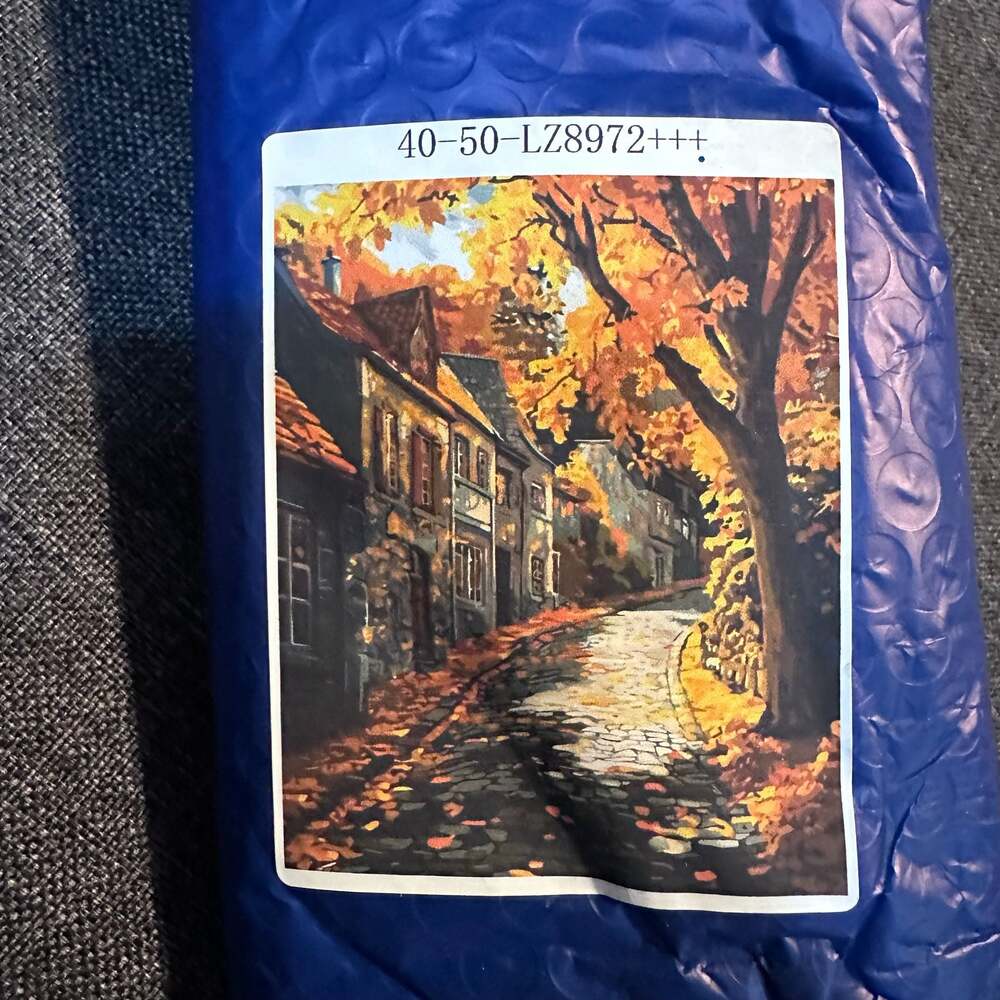 Number Artist Paint by Numbers Kit Autumn Village Scene